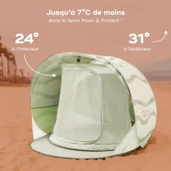 Babymoov Tente anti-uv rafraichissante Moov & Protect Vert lagon