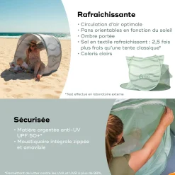 Babymoov Tente anti-uv rafraichissante Moov & Protect Vert lagon