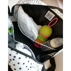 Baby on board                    SAC A LANGER URBAN DOTS    Creme/Noir/Caramel