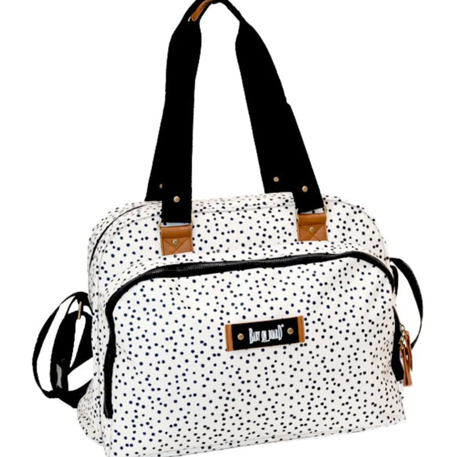 Baby on board SAC A LANGER URBAN DOTS Creme/Noir/Caramel