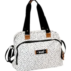 Baby on board SAC A LANGER URBAN DOTS Creme/Noir/Caramel