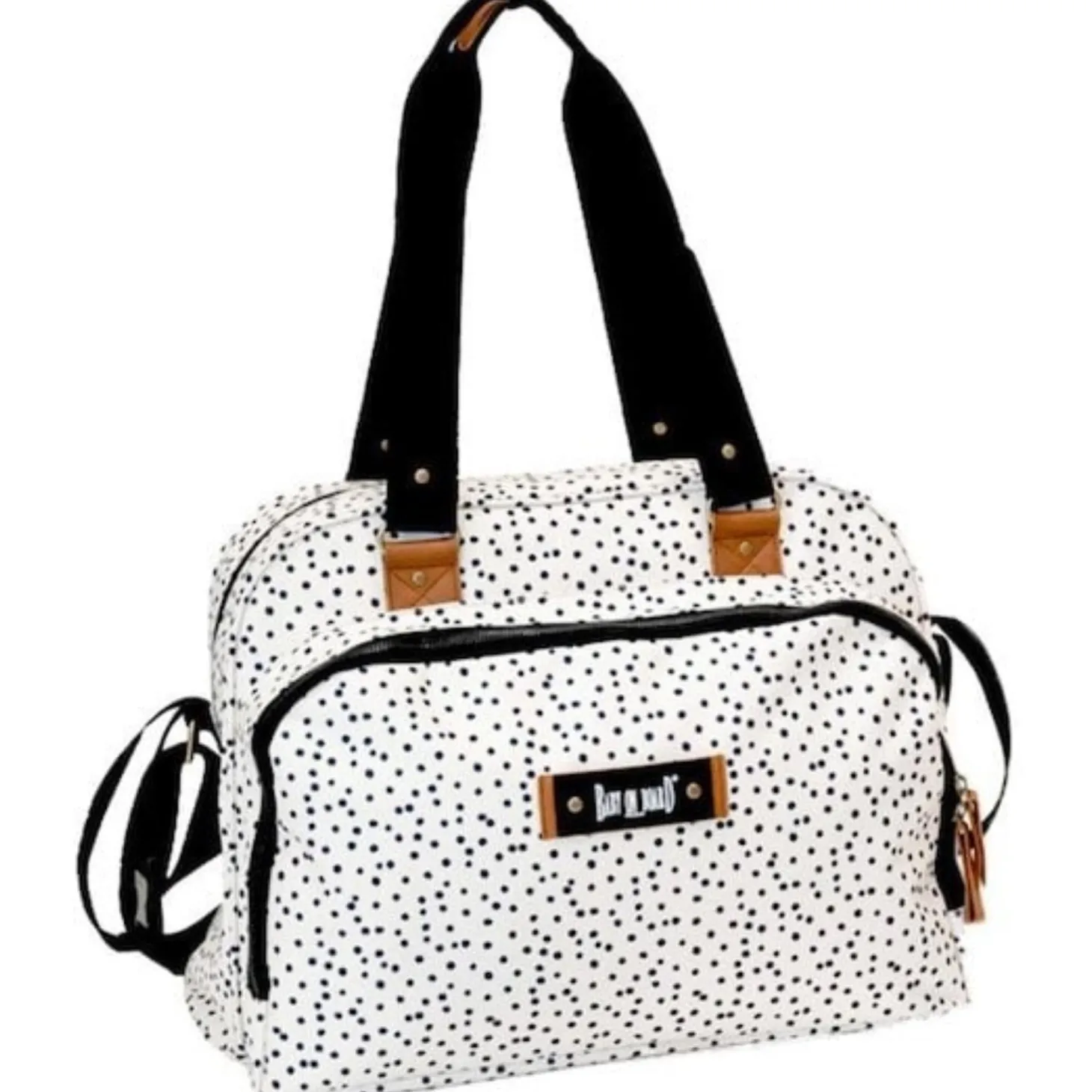 Baby on board SAC A LANGER URBAN DOTS Creme/Noir/Caramel