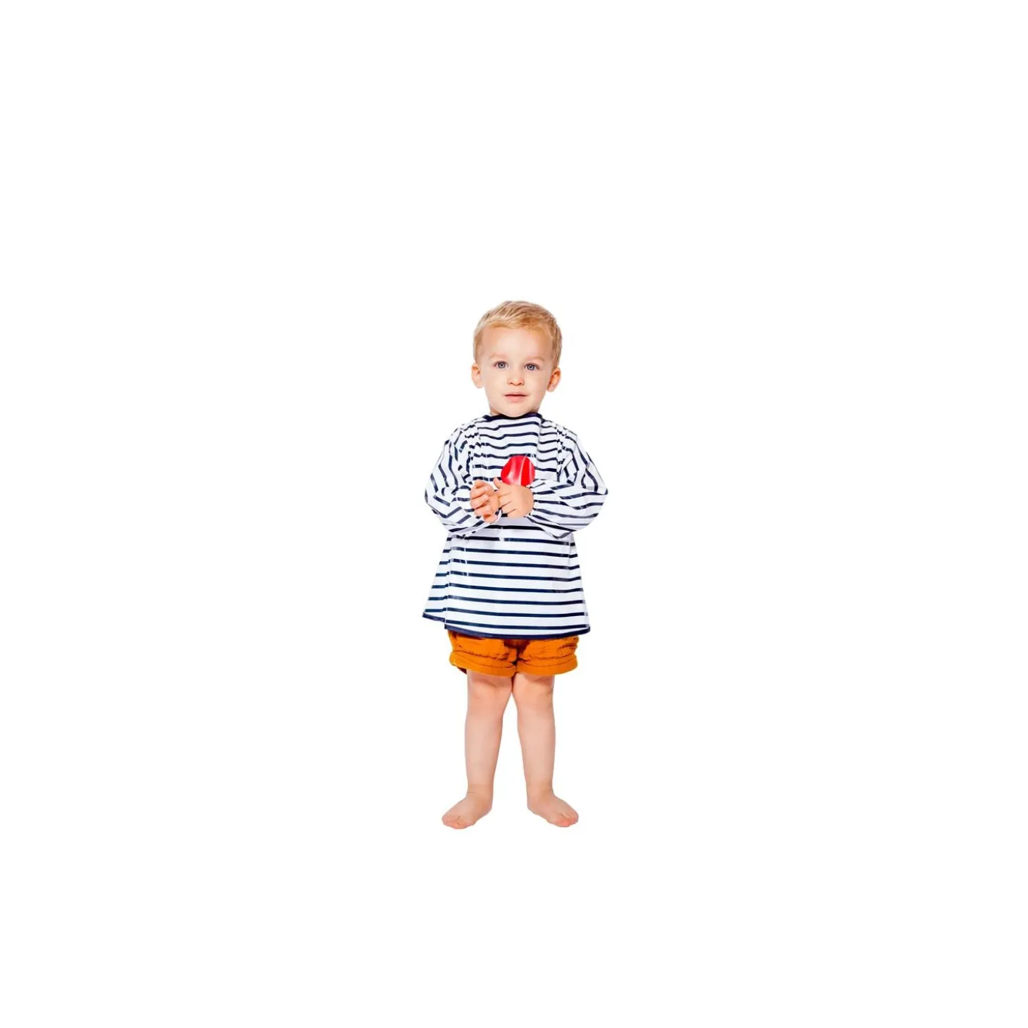 BabyToLove Bavoir avec manches Blue Stripes