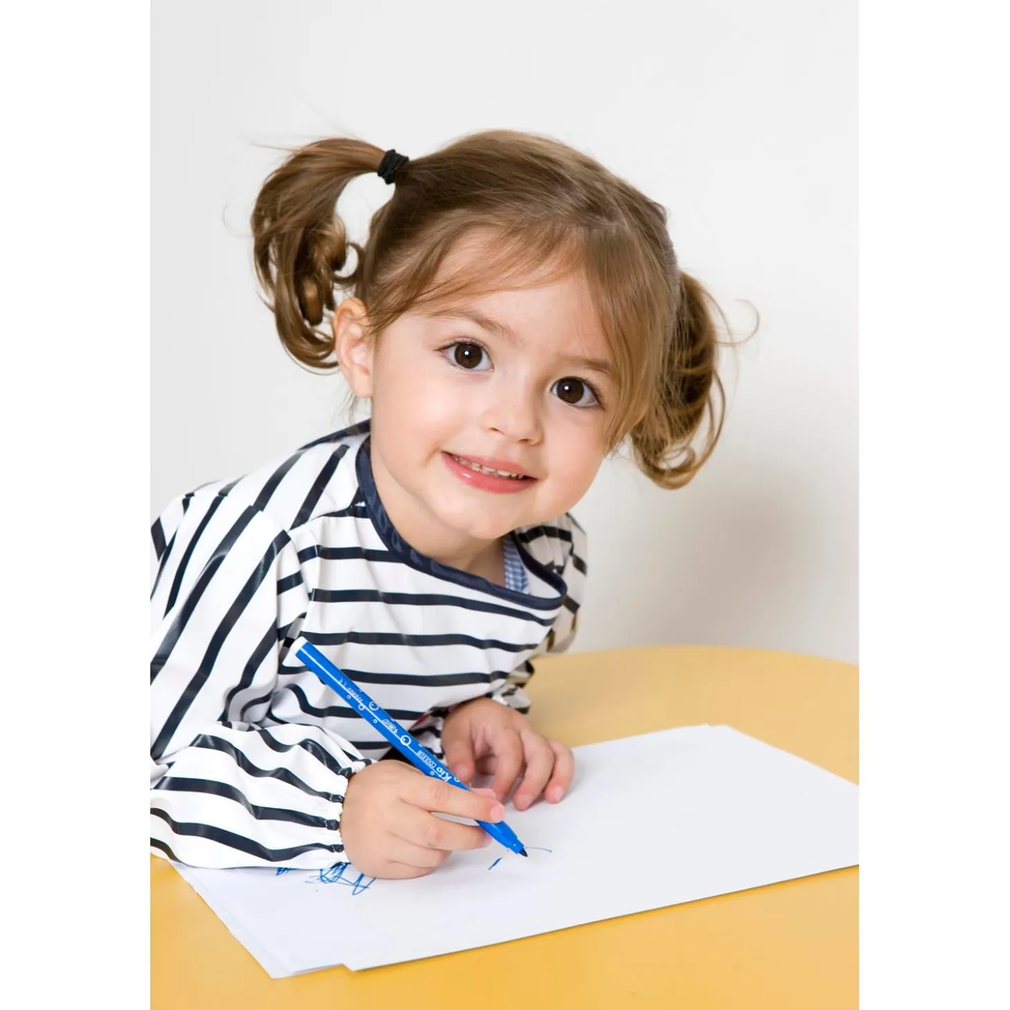 BabyToLove Bavoir avec manches Blue Stripes
