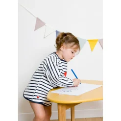 BabyToLove Bavoir avec manches Blue Stripes