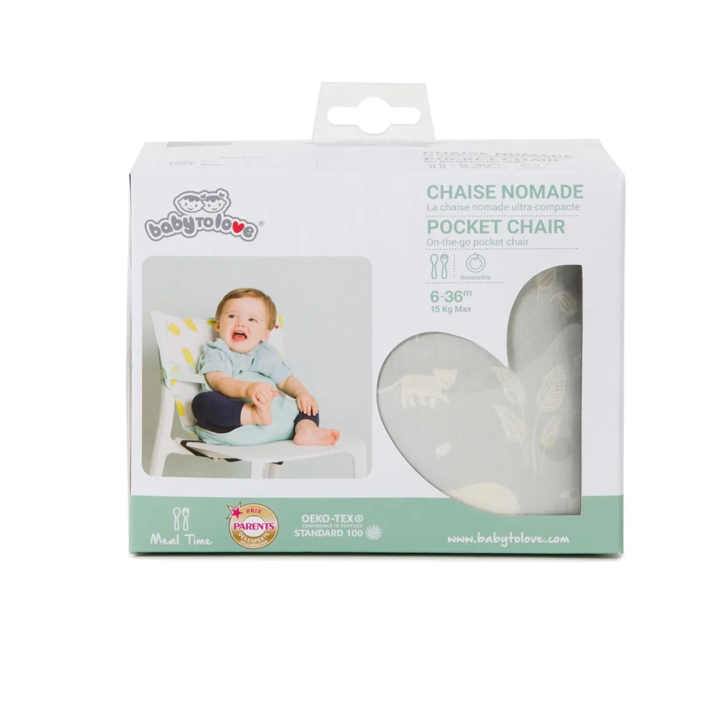 BabyToLove Chaise nomade Green Tropic