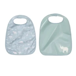 BabyToLove                    Lot de 2 bavoirs bi-matières    Green Tropic