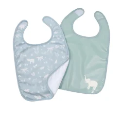BabyToLove                    Lot de 2 bavoirs bi-matières    Green Tropic