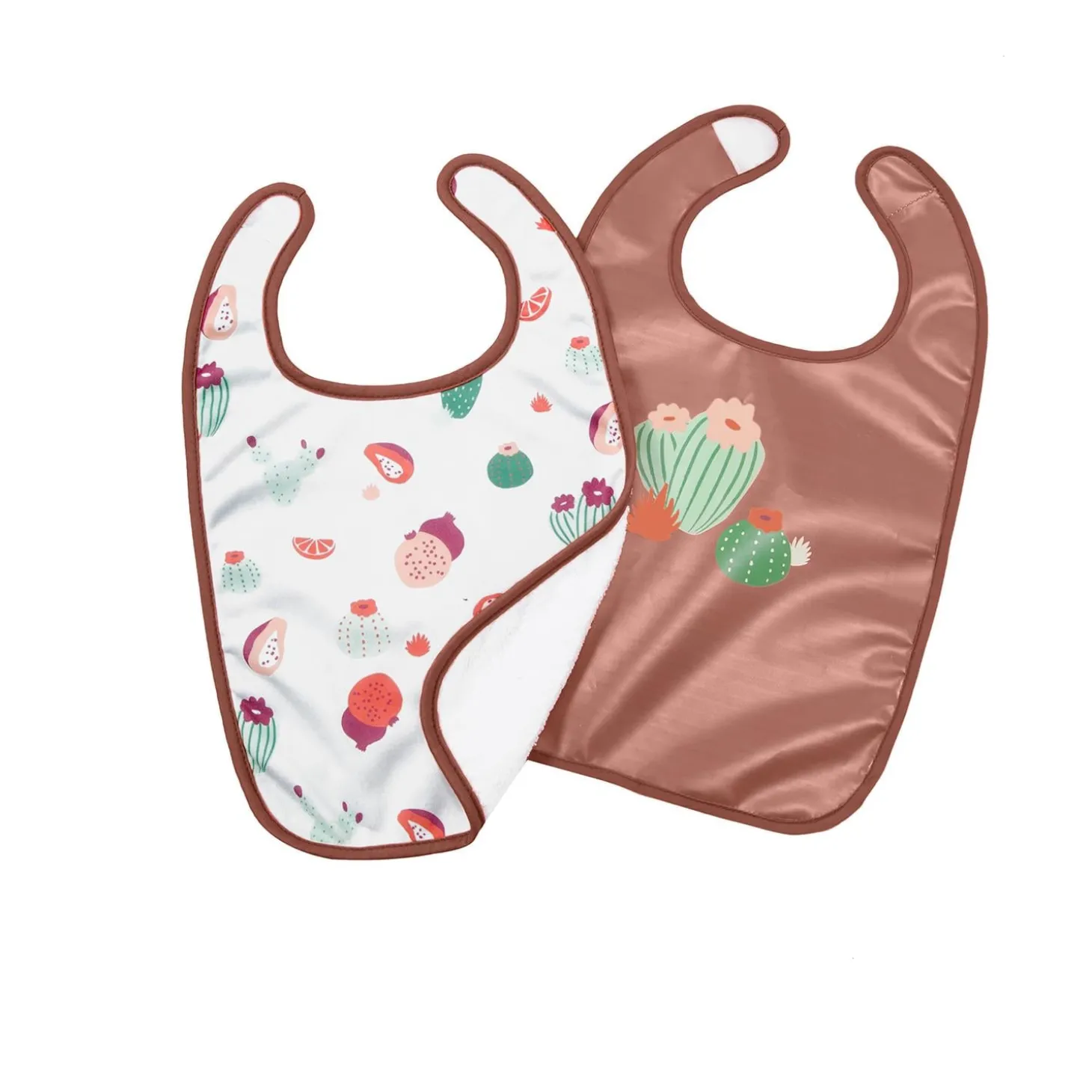 BabyToLove Lot de 2 bavoirs bi-matières Cactus Garden