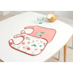 BabyToLove Lot de 2 bavoirs bi-matières Cactus Garden