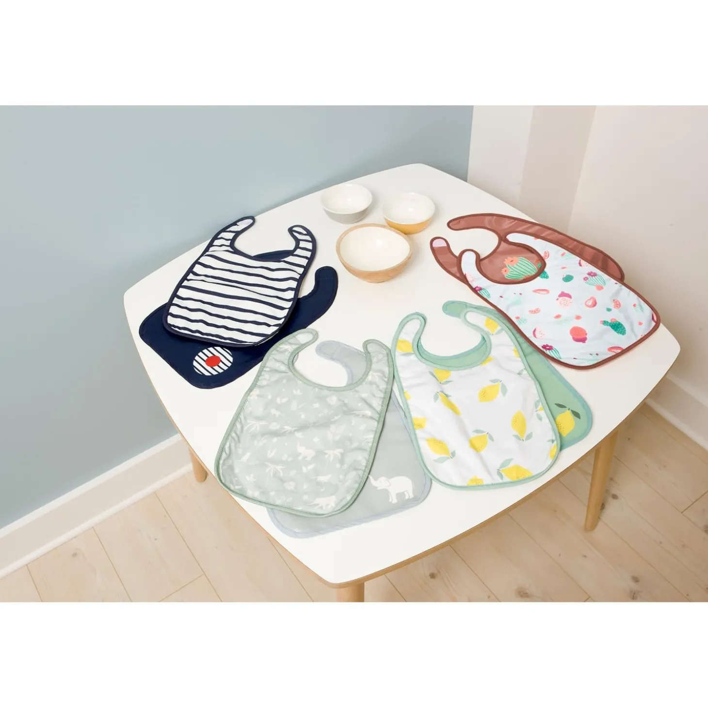 BabyToLove Lot de 2 bavoirs bi-matières Cactus Garden