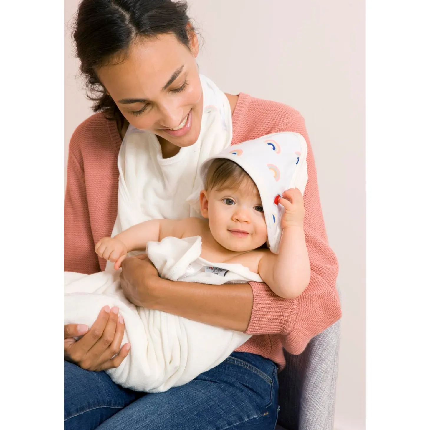 BabyToLove Serviette de bain Papillon Rainbow