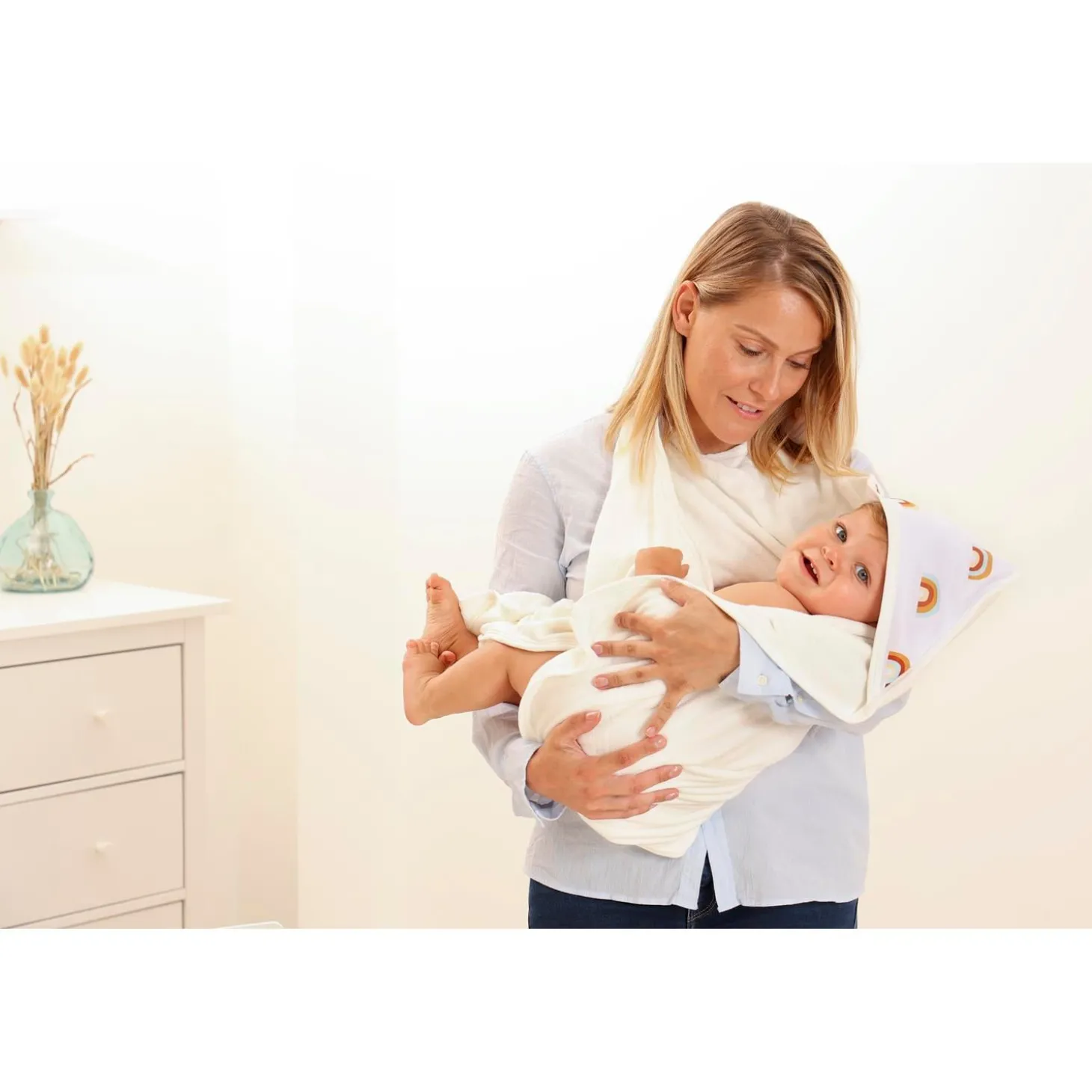 BabyToLove Serviette de bain Papillon Rainbow