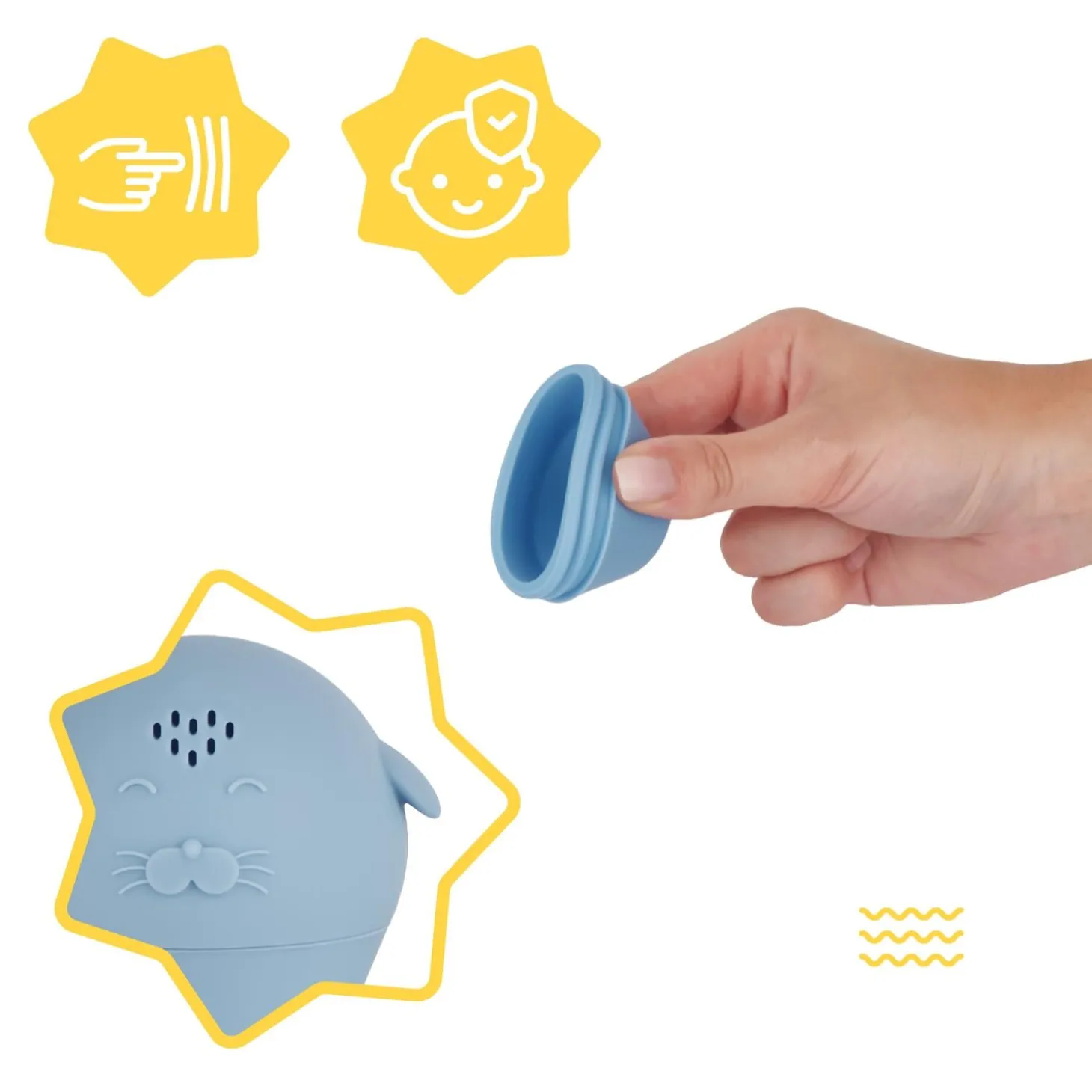 Badabulle Aspergeurs ouverts en silicone Multicolore
