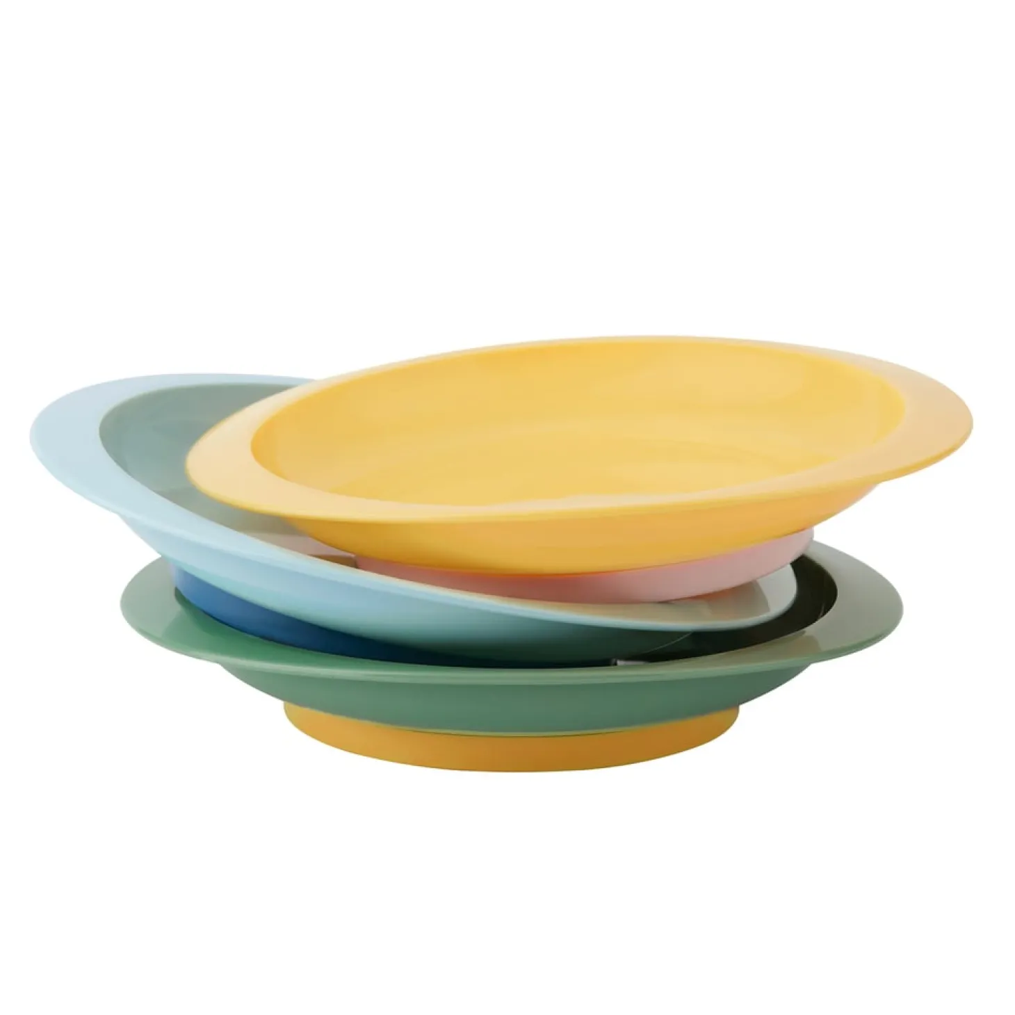 Badabulle 3 assiettes anti-dérapantes Multicolore