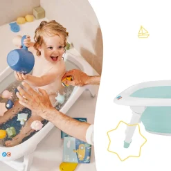Badabulle                    Baignoir pliable    Blanc/Bleu