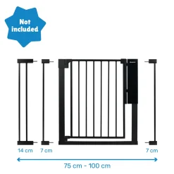 Badabulle Barrière de sécurite Safe & Pass Noir