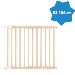 Badabulle                    Barrière extensible Deco Pop    Bois Naturel