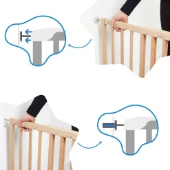 Badabulle                    Barrière extensible Deco Pop    Bois Naturel