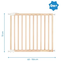 Badabulle                    Barrière extensible Deco Pop    Bois Naturel