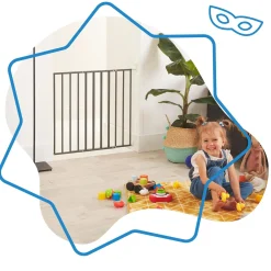 Badabulle                    Barrière réglable Safe & Protect XL    Grise