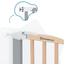 Badabulle Barrière Safe & Lock Bois Et Métal