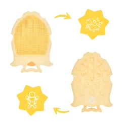 Badabulle                    Brosse de massage en silicone    Jaune