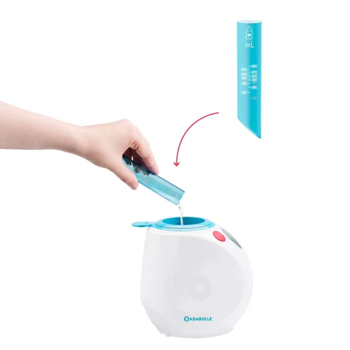 Badabulle Chauffe biberon Easy + Blanc/ Bleu