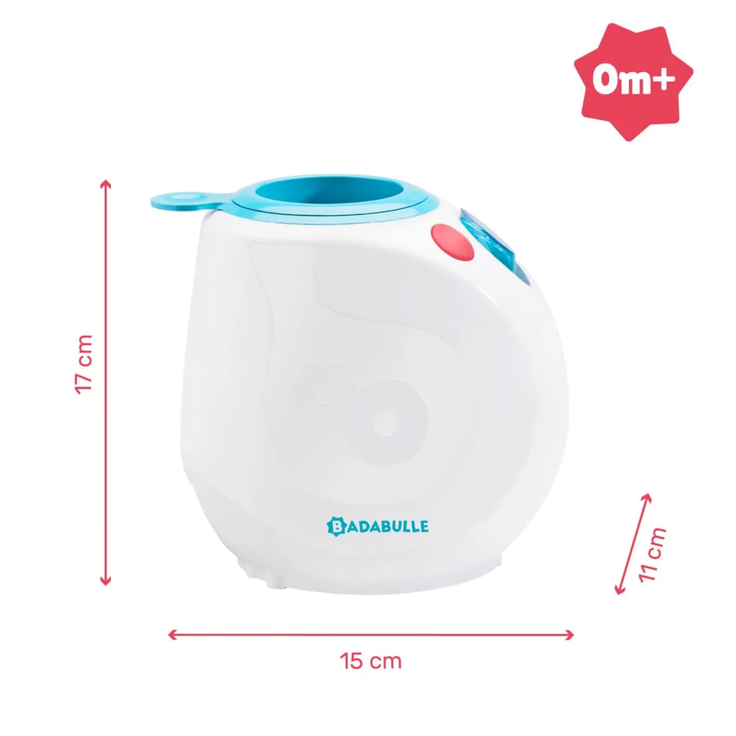 Badabulle Chauffe biberon Easy + Blanc/ Bleu