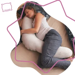 Badabulle Coussin de maternité Fluffy Bleu/Gris