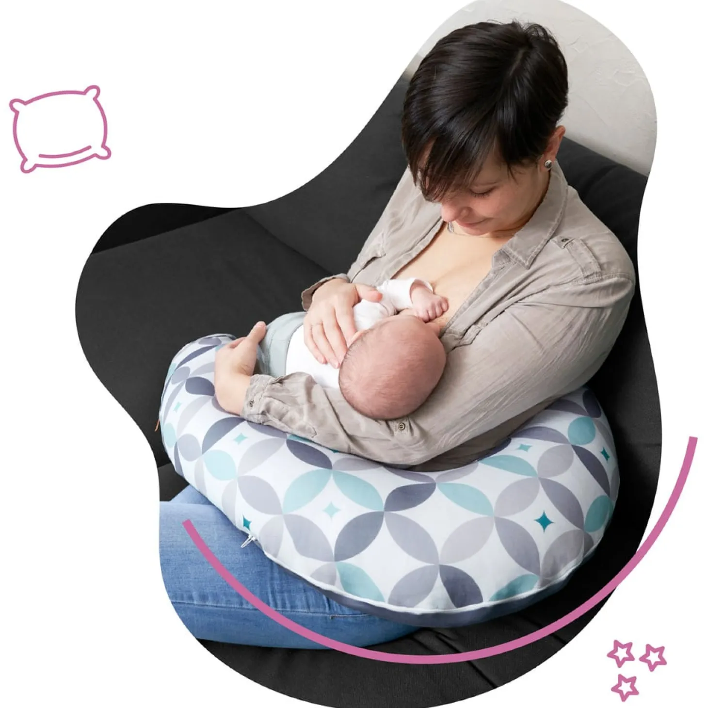 Badabulle Coussin de maternité Graphique