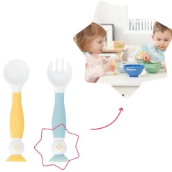 Badabulle                    Couverts d'apprentissage flexibles    Multicolore