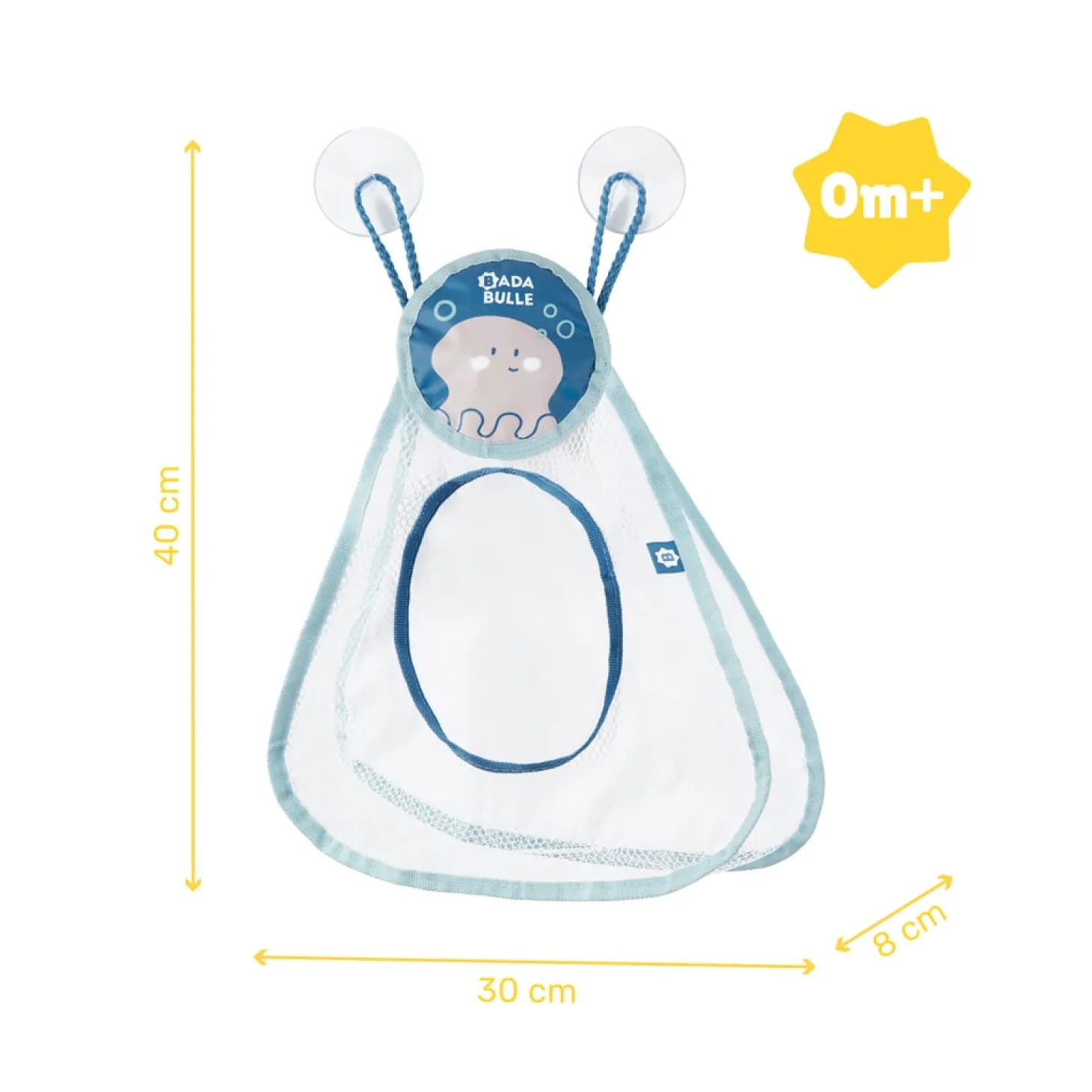 Badabulle Filet de rangement bain Bleu