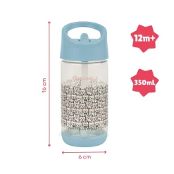 Badabulle Gourde avec paille Bleu 350 ml