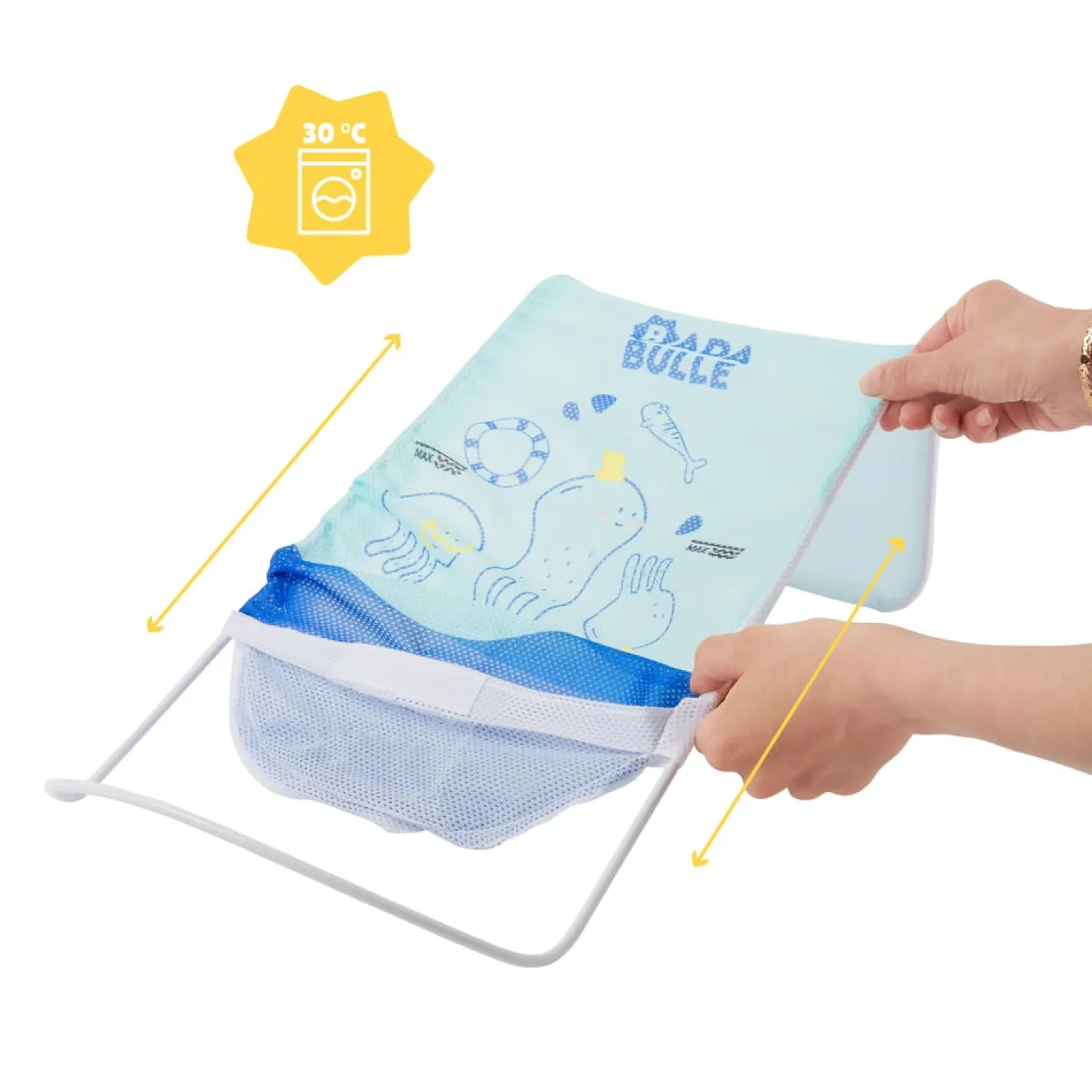 Badabulle Hamac de bain ergonomique Bleu