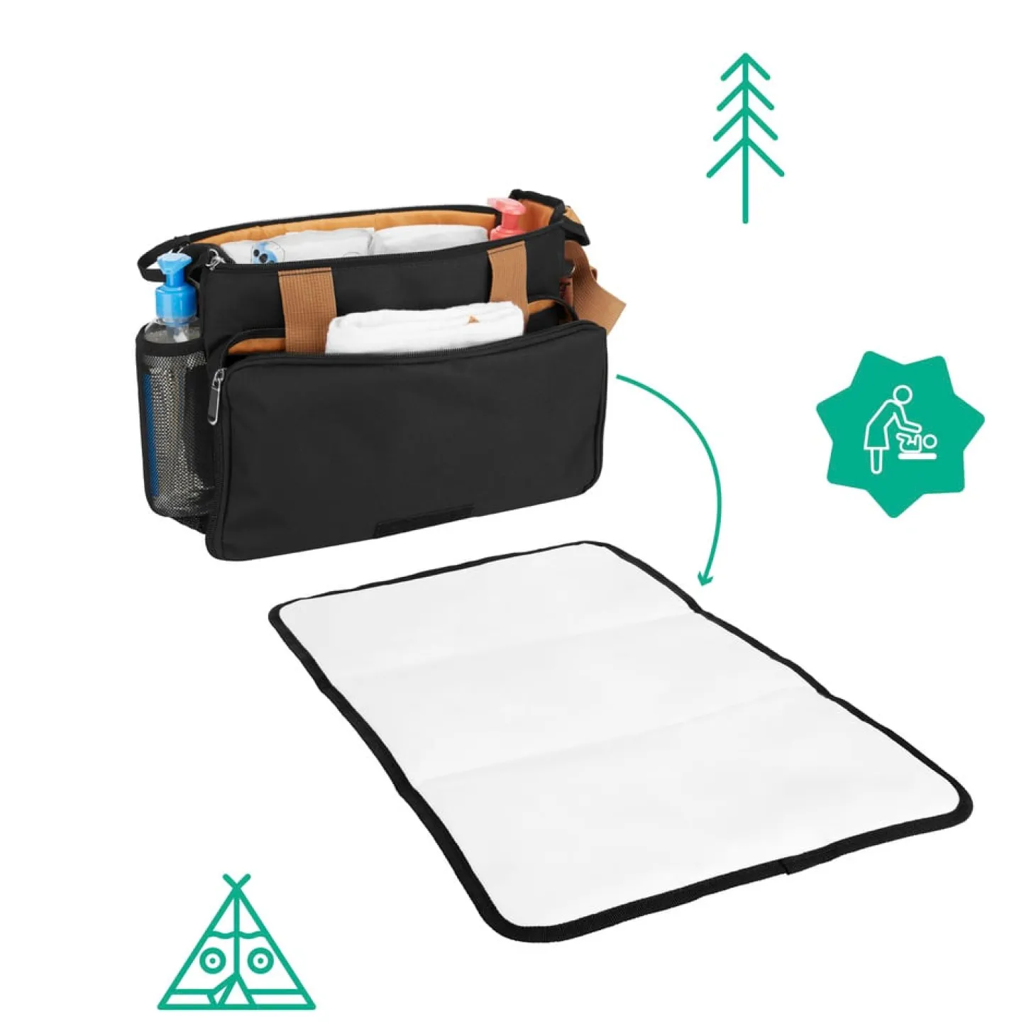 Badabulle Organisateur de poussette Easy Travel Noir