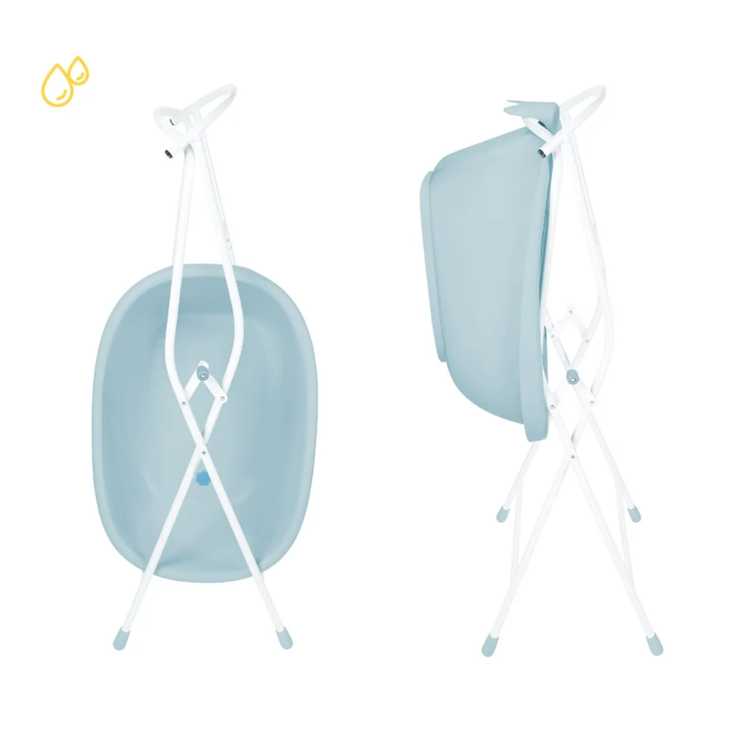 Badabulle Pied avec tuyau pour baignoire baleine Gris