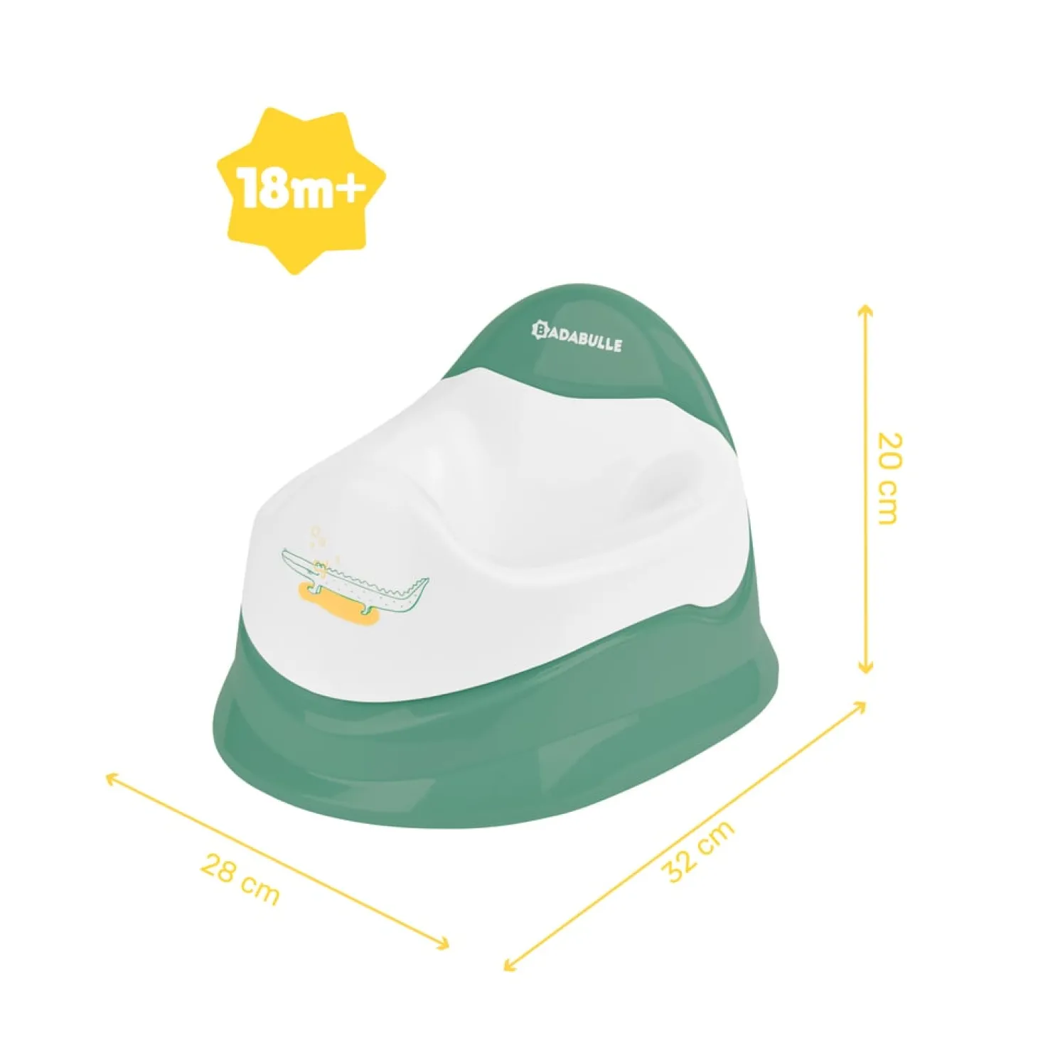 Badabulle Pot d'apprentissage avec Cuvette Amovible Vert