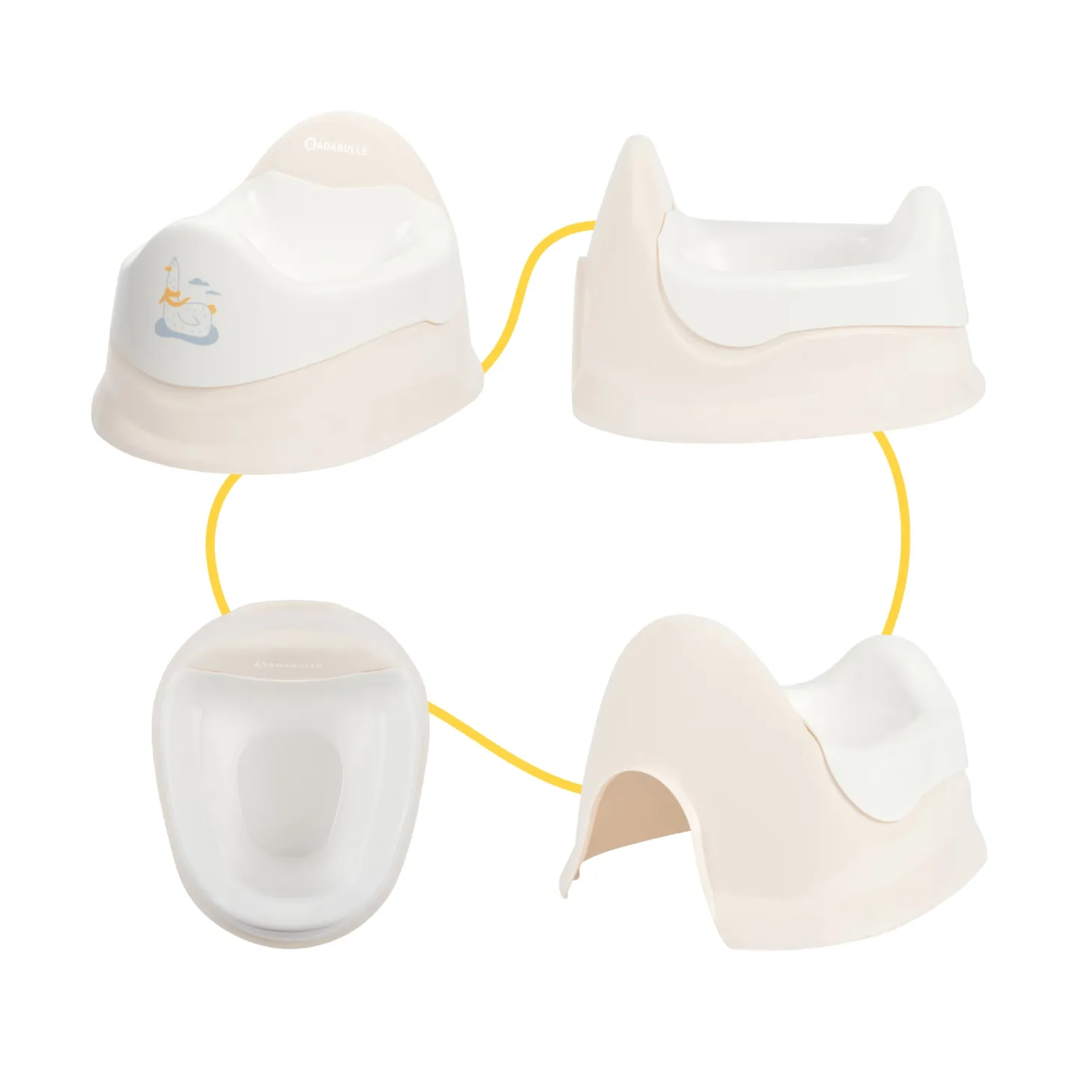 Badabulle Pot d'apprentissage avec Cuvette Amovible Mouette