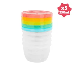 Badabulle                    5 pots de conservation Babybowls    Multicolore            250 ml