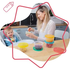 Badabulle                    5 pots de conservation Babybowls    Multicolore            250 ml