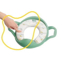 Badabulle                    Réducteur de Toilette Avec Poignées    Vert