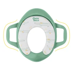 Badabulle Réducteur de Toilette Avec Poignées Vert