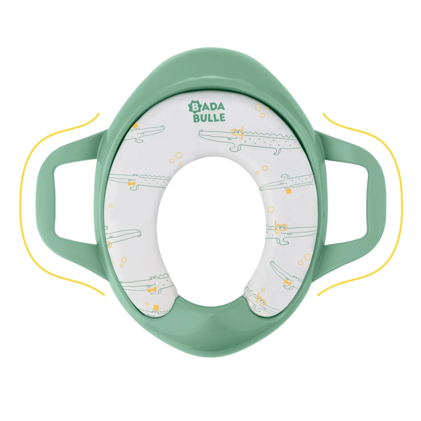 Badabulle Réducteur de Toilette Avec Poignées Vert