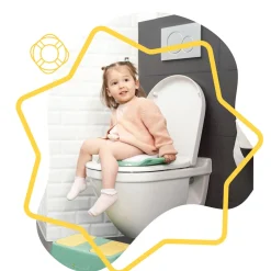 Badabulle Réducteur de Toilette Avec Poignées Vert
