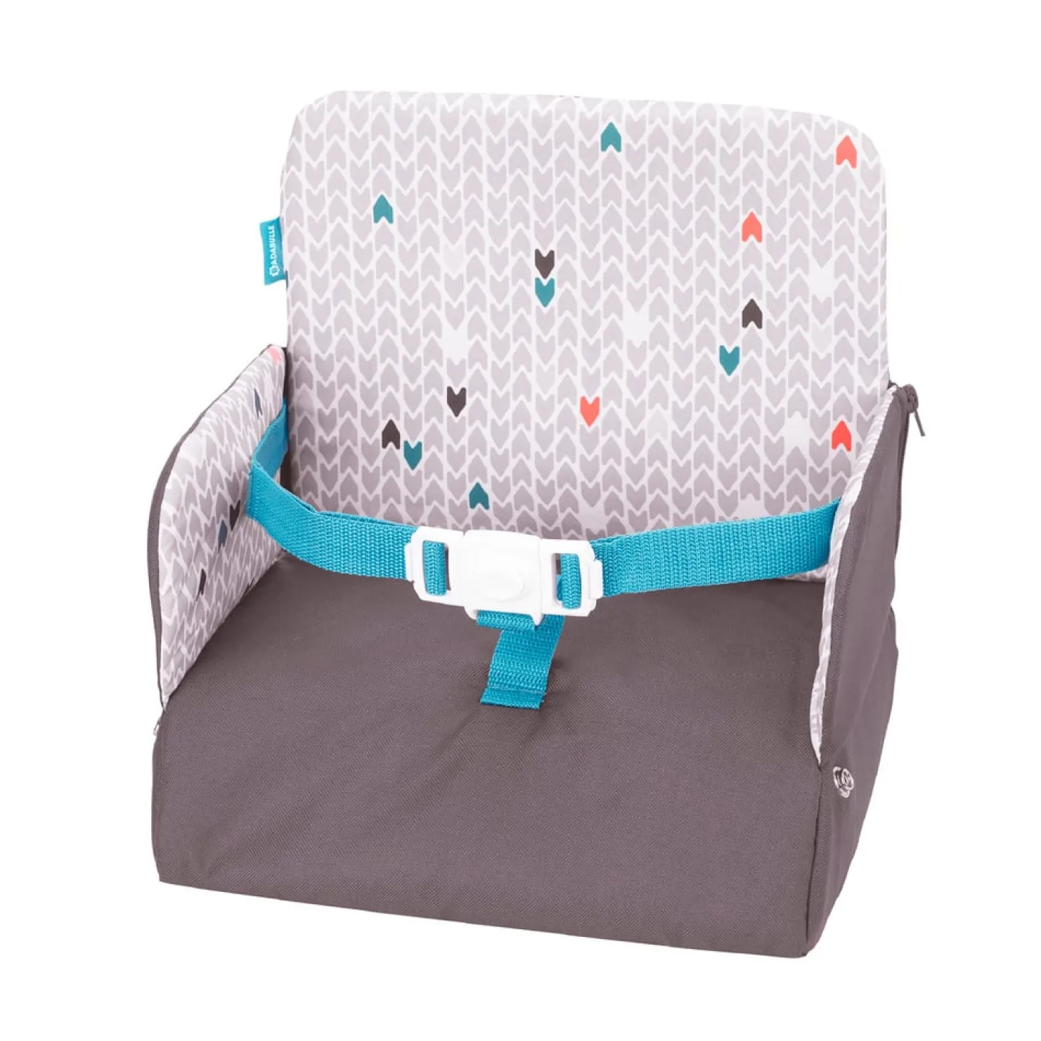 Badabulle Réhausseur Yummy nomade 2 en 1 Gris/Bleu