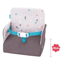 Badabulle Réhausseur Yummy nomade 2 en 1 Gris/Bleu