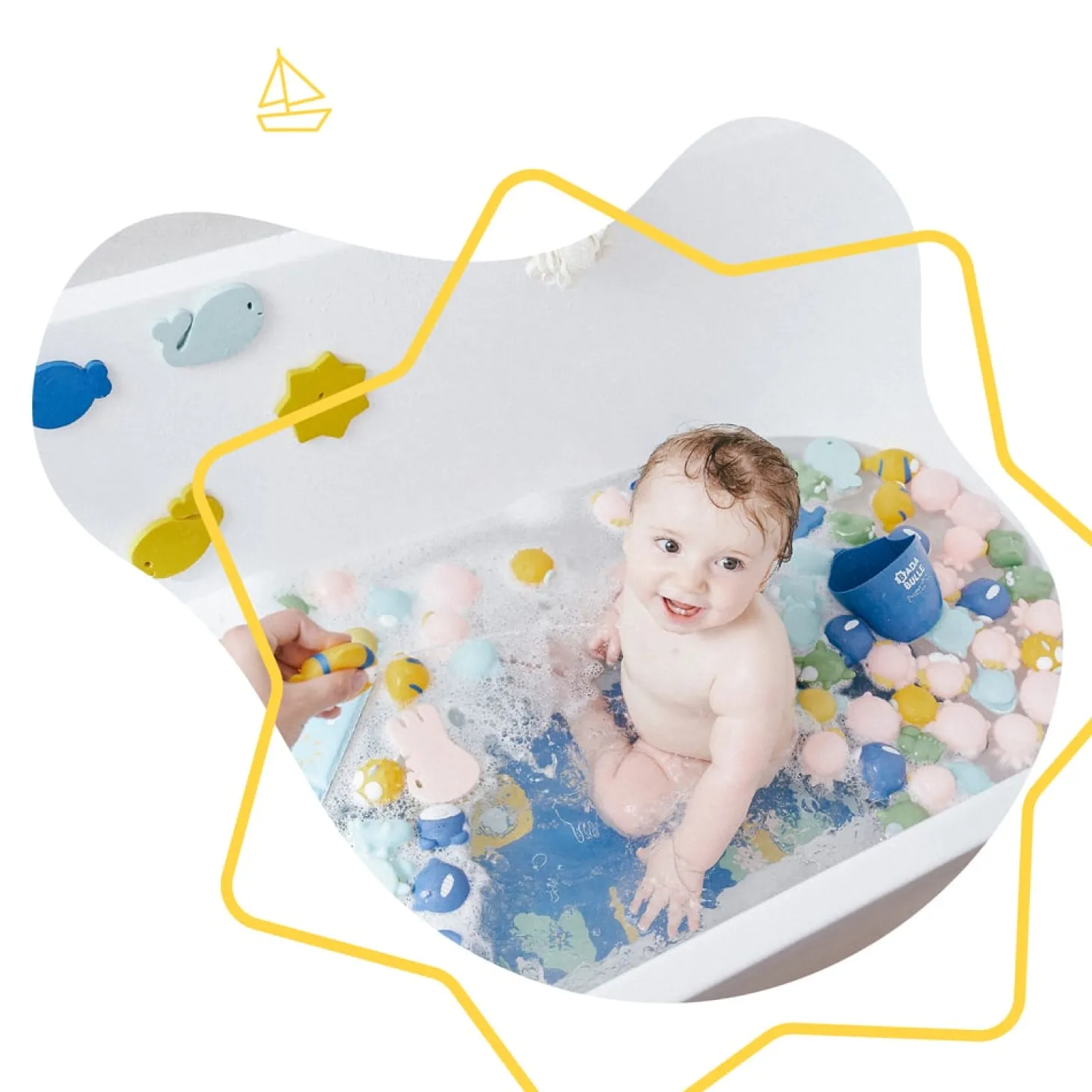 Badabulle 10 Splash rigolo avec sac Multicolore