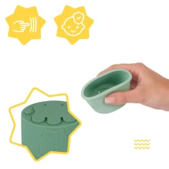 Badabulle Tasse empilables en silicone Multicolore