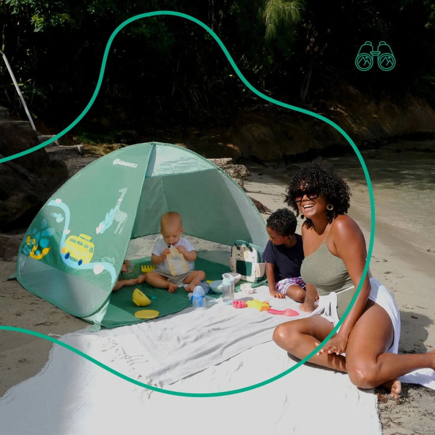 Badabulle Tente anti-UV Vert